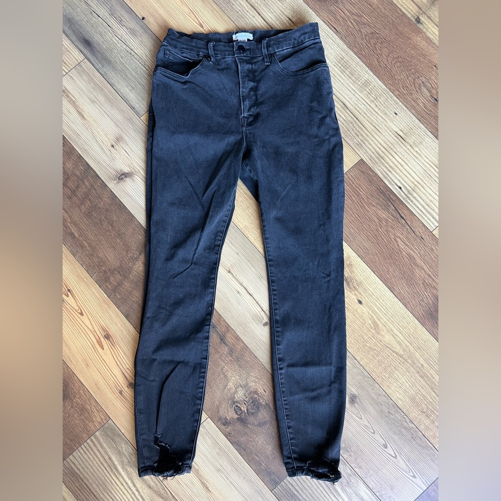 Good American Black stretch Denim Jeans size 10